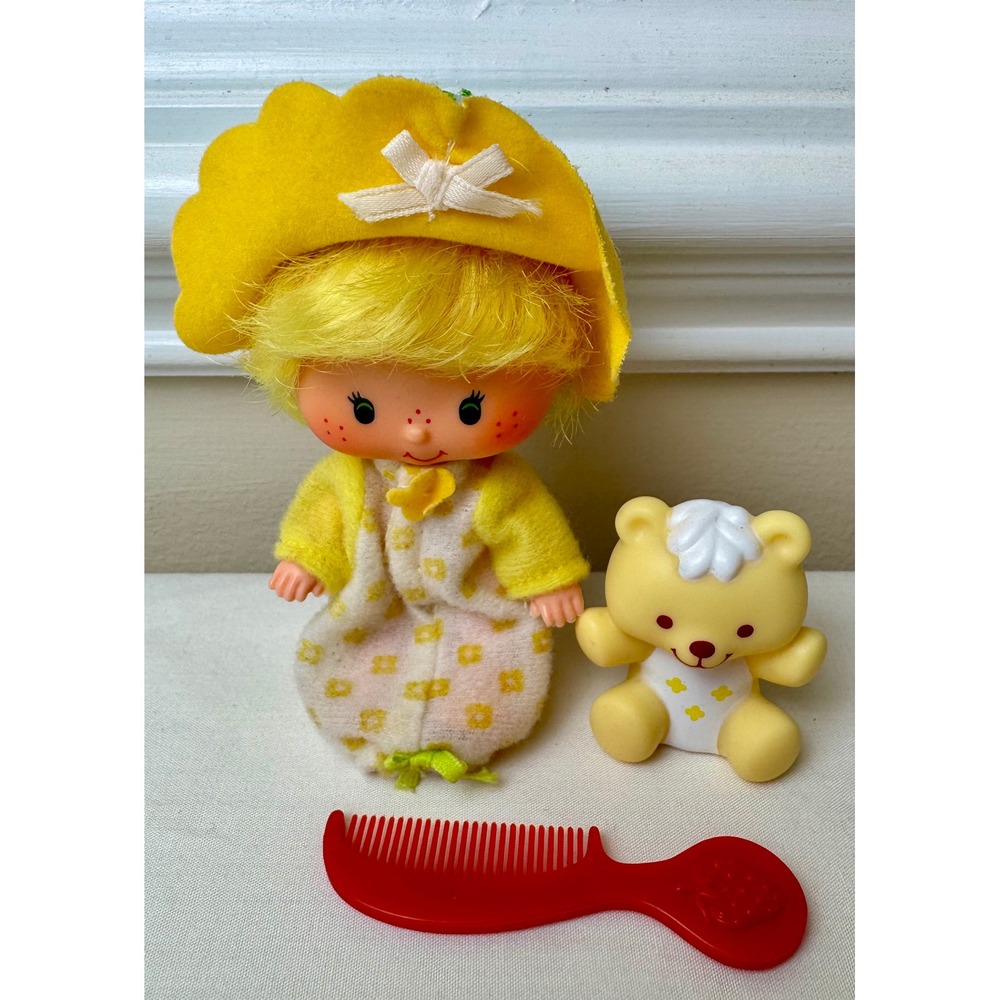 Vintage Strawberry Shortcake‎ Butter Cookie Doll & Jelly Bear Pet Kenner 1980s